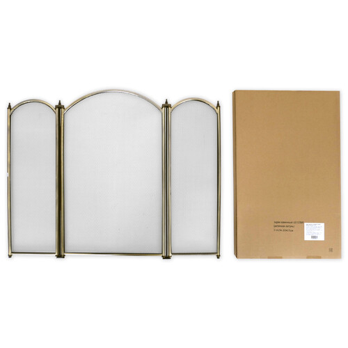 Экран каминный C03026AB (3 секции, 68х80см, античная латунь)-4