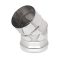 Колено нерж. (AISI 316/0,5мм) 45* 2-х секц. (120)-1