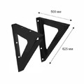 Консоль опорная BLACK (AISI 439) 400х400мм-3