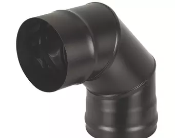 Колено BLACK (AISI 430/0,8мм) 90* 3-х секц. (200)