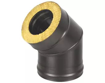 Сэндвич-колено BLACK (AISI 430/0,5мм + Оц.) 45* 2 секции (115х200)