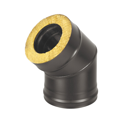 Сэндвич-колено BLACK (AISI 430/0,5мм + Оц.) 45* 2 секции (115х200)-1
