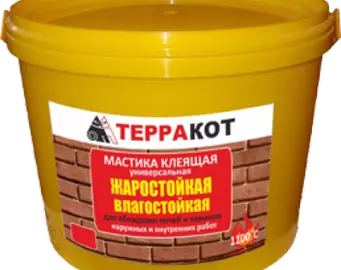 Мастика клеящая влагостойкая, жаростойкая "Терракот", 1,5 кг
