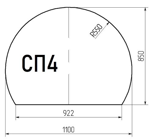 Лист стеклянный напольный 6мм СП-4 (1100х850мм)-2