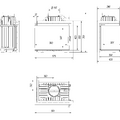 Каминная топка SIMPLE/M/S/L/BS (угловое стекло слева) (SMART)-5