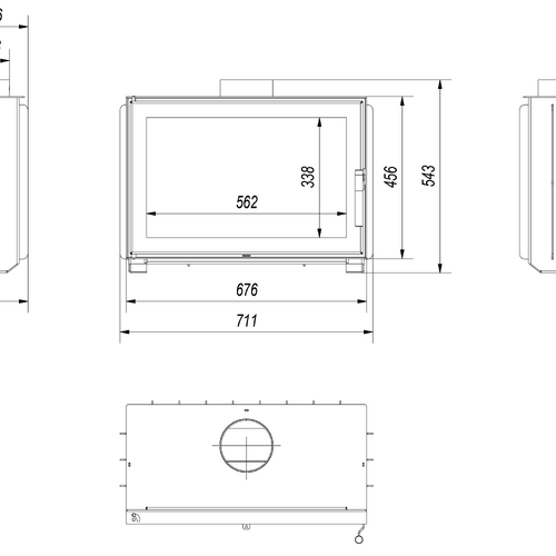 Каминная топка стальная JAS/PF (7 кВт)-6