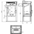 Печь-Камин ASTON 11кВт (180 м3) Ø 150мм-3