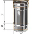 Дымоход Феррум нержавеющий (430/0,8 мм) ф150 L=0,25м-1