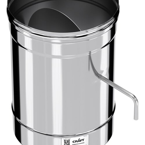 Заслонка Craft (шибер поворотный) нержавеющая (316/0,8мм) ф150-1