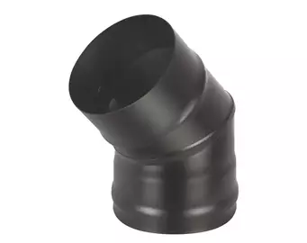 Колено BLACK (AISI 430 1,0мм) 45* 2-х секц. (115)