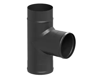 Тройник BLACK (AISI 430 1,0мм) 90* (200)