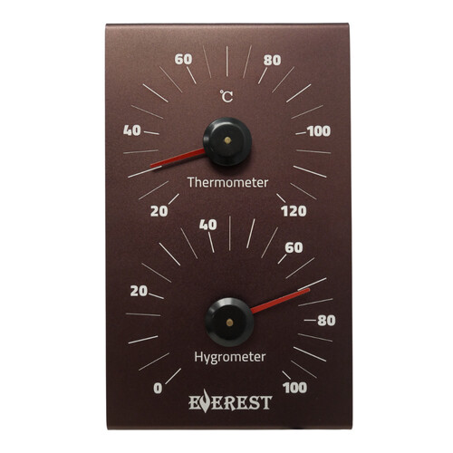 Термогигрометр EVEREST, алюминий DARK BROWN (TG-30)-1