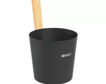 Шайка EVEREST 5л, алюминий BLACK (TG-50)