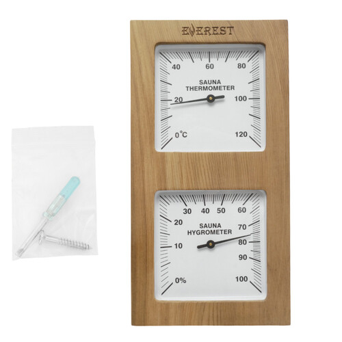 Термогигрометр EVEREST вертикаль, кедр (TG-03 white)-5