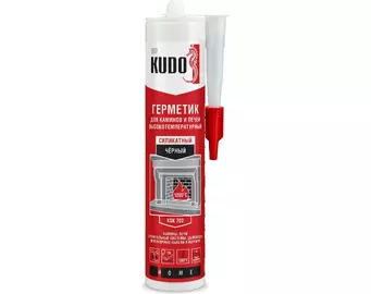 Герметик термостойкий 1200°С (черный) KUDO KSK-702 280мл