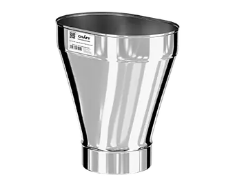 Переход Craft с круга (П) на овал (М) 0,33м нержавеющий (316/0,8), ф150 100*200