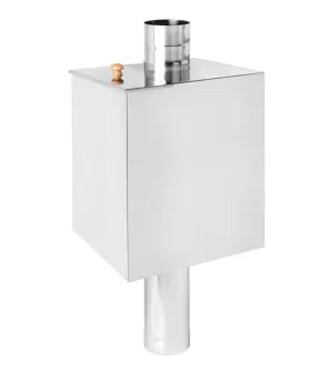 Бак на трубе 40л Ø115 (Прямоуг) (AISI 439) L-800 (ММ)-2