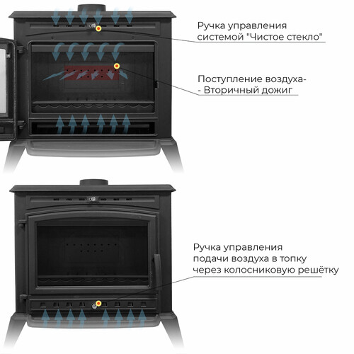 Печь-камин EVEREST F12 Б/У-2