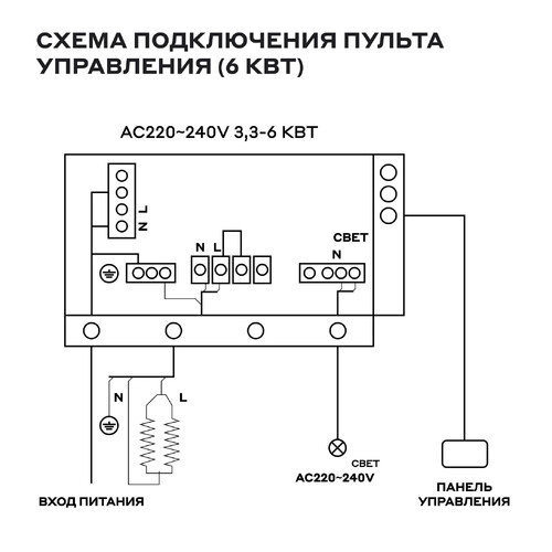 Пульт управления аналоговый для электрической каменки BORN CP 18-6