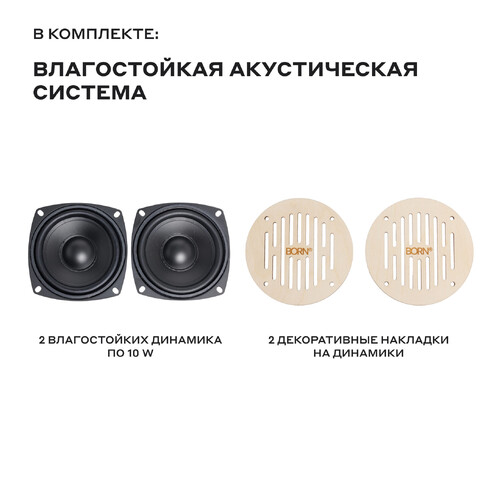 Пульт управления сенсорный для электрической каменки BORN TCP Music Wi-Fi 18-2