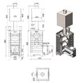 Печь для бани ASTON 20 с баком на трубе 50л Ø115 (AISI 439)-4