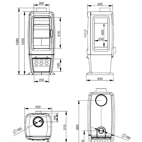 Печь-камин EVEREST S12Р-7