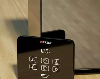 Электрокаменка EVEREST Черный Кристалл с парогенератором 4,5кВт (Black Crystal Steam S45)